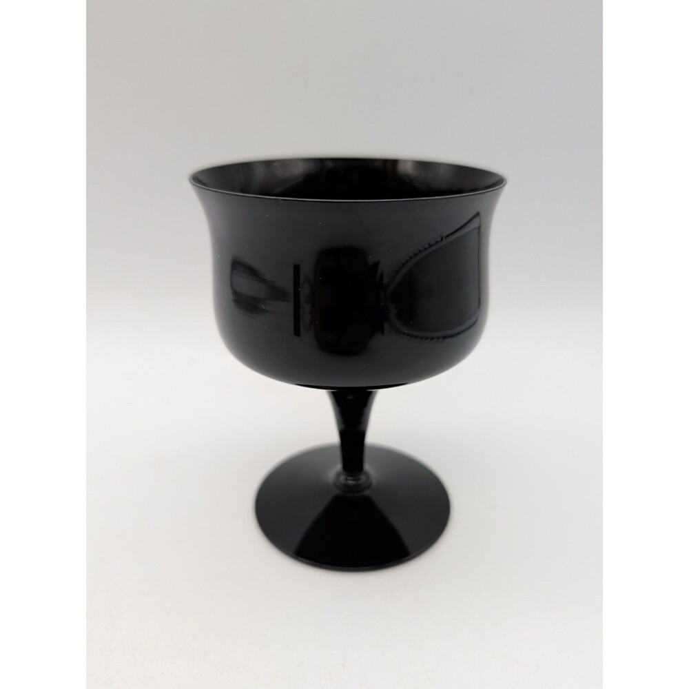 Fostoria BISCAYNE Champagne/Tall Sherbet Glass Black Onyx